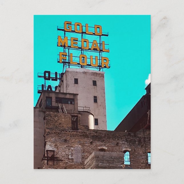 guld medalmjöl vykort (Framsida)