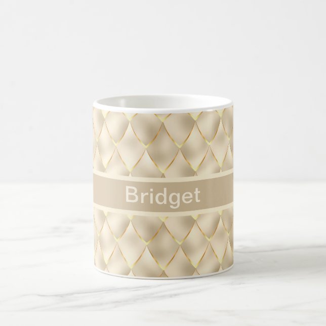 Guld medeltida drakskala med Namn Kaffemugg (Center)
