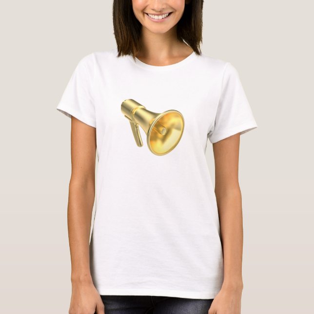 Guld megafon t shirt (Framsida)