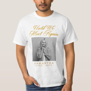 Guld Memorial Funeral Anpassningsbar Photo T-Shirt