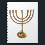 guld menorah anteckningsbok<br><div class="desc">Menora, kanukah,  guld metallic,  hannukah,  hebrew,  helgdagar,  jude,  judedom,  menorah, chanukah, hannuka, kanuka, christmukah, christmukah, judaica kanin</div>