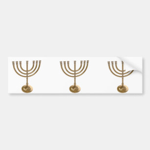 guld menorah bildekal