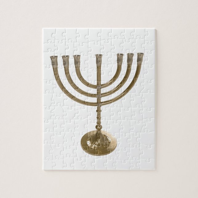 guld menorah pussel (Vertikal)