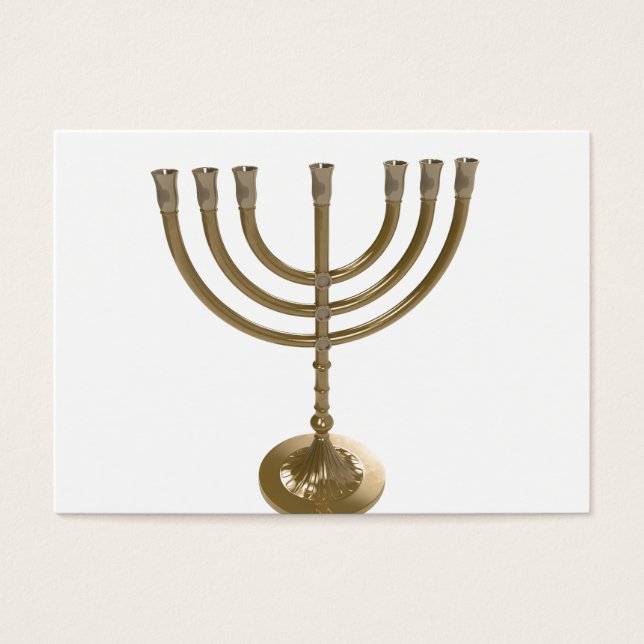 guld menorah visitkort (Framsidan)