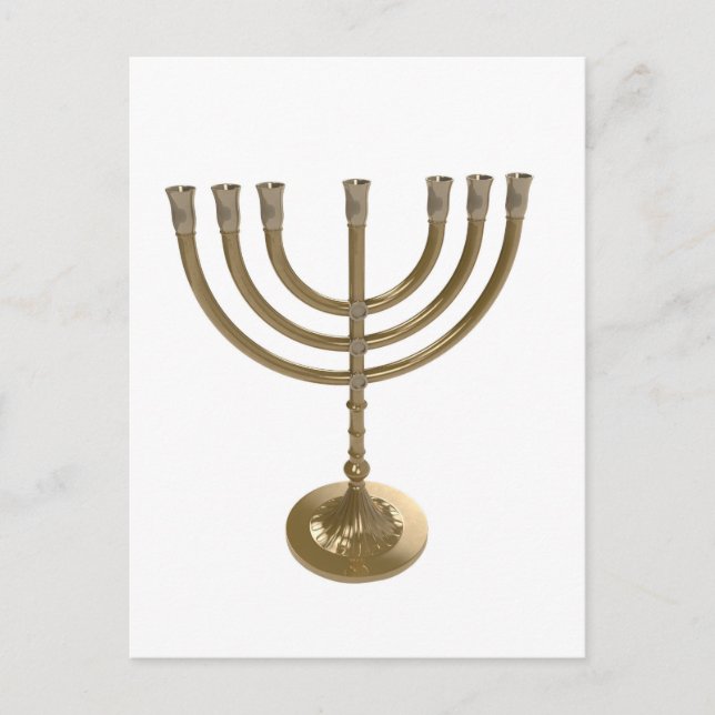 guld menorah vykort (Framsida)