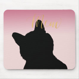 Guld Meow Kattunge  rosa om  Musmatta