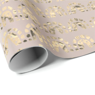 Guld- mer foxier orientalisk indisk metallisk presentpapper