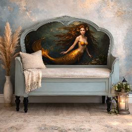 Guld Mermaid Fantasy - Havs Tema Decoupage
