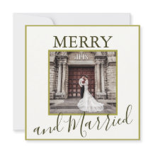 Guld Merry och Married Tack Photo