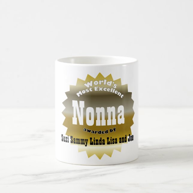 GULD- mest utmärkt värld….,Nana Kaffemugg (Center)