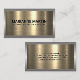 Guld Metall Aluminium Silver Brushed | Industriind Visitkort