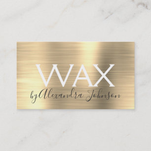 Guld Metall Beauty Vax Visitkort