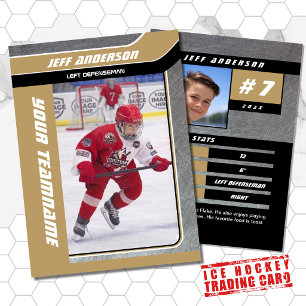 Guld Metall Ishockey Trading Card