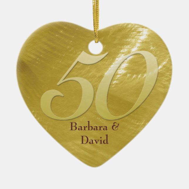 Guld- Metall-Look årsdagprydnad Julgransprydnad Keramik (Framsidan)