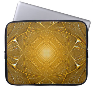 Guld metall mönster laptop fodral
