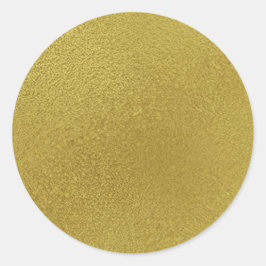 Guld Metall Mönster Runt Klistermärke
