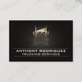 Guld Metall Semi Lastbil | Drivrutin | Logistik Visitkort