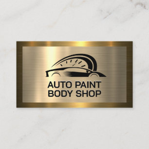 Guld Metallic Automatisk Logotyp Visitkort