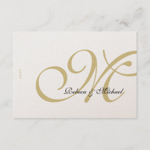 Guld metallic Bröllop OSA Card Kort