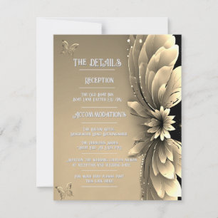 Guld Metallic bröllop OSA Kort