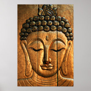 Guld Metallic Buddha Poster