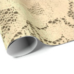 Guld Metallic Champagne Luxury Blommigt Snöre Bron Presentpapper<br><div class="desc">Fintvätt Chic Pantone Palete florenceK</div>