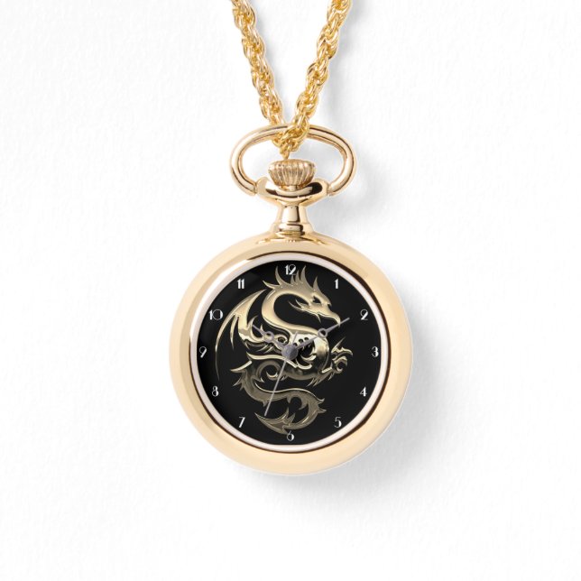 Guld Metallic Dragon Armbandsur (Framsida)