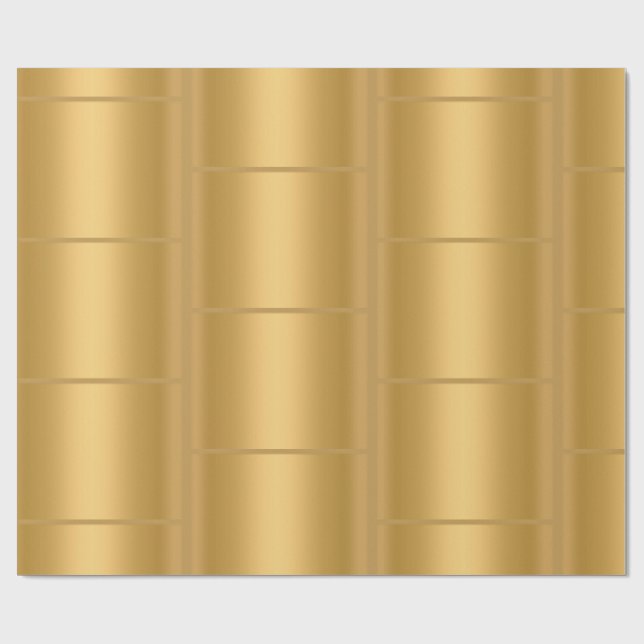 GULD METALLIC ELEGANT BIRTHDAY BRÖLLOP WRAP PRESENTPAPPER (Platt)