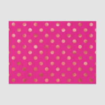 Guld Metallic Faux Foil Polka Dot Rosa Background