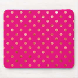 Guld Metallic Faux Foil Polka Dot Rosa Background Musmatta