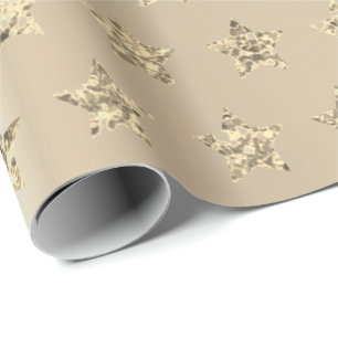 Guld Metallic Foxier Ivory Glitter VIP Stars Presentpapper