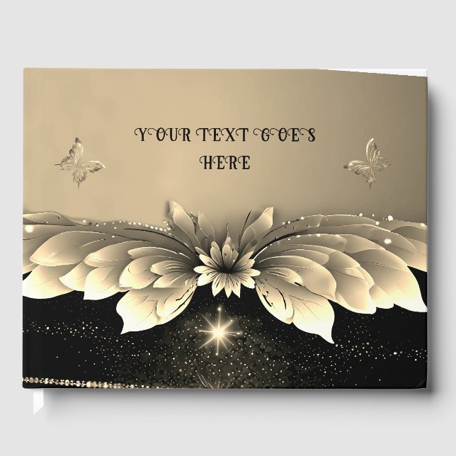 Guld Metallic Gästböcker (Framsida)