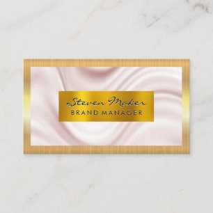 Guld Metallic Gräns Silke Drapery Visitkort