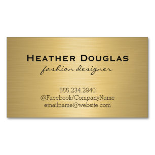 Guld Metallic Lux Magnetiska Visitkort