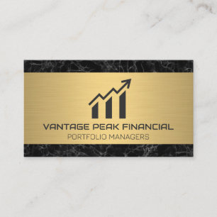 Guld Metallic Marble Budgetplan Visitkort