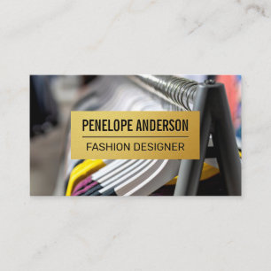 Guld Metallic Mönster   Hängande beklädnadsrack Visitkort