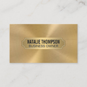 Guld Metallic Ram Metall Silver Brushed Visitkort