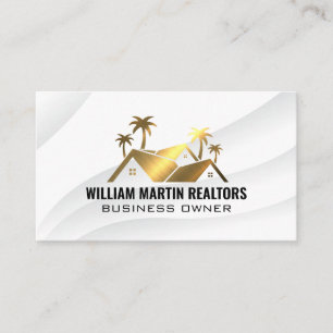 Guld Metallic Real Gods Logotyp Visitkort
