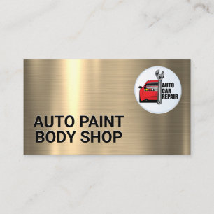 Guld Metallic Reparation av Logotyp med automati Visitkort