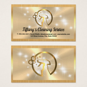 Guld Metallic Spray Flaska Logotyp Sparkler Visitkort