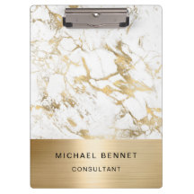 Guld Metallic White Marble Consultant Business