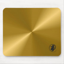 Guld Metallic with Mouse Logotyp Gel Mousepad