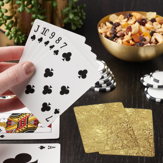 Guld metallisk  casinokort (På plats)