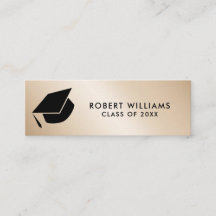 Guld Metallisk Grad Cap Studenten Infoga