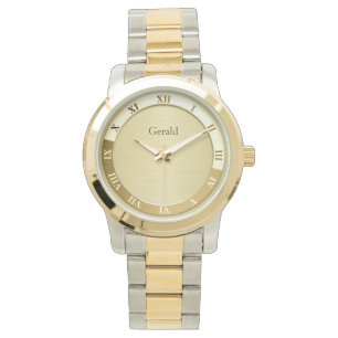 Guld- metallisk känd mall armbandsur