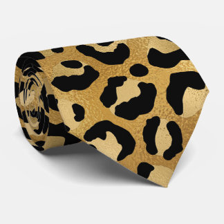 Guld Metallisk Leopardsmink Slips