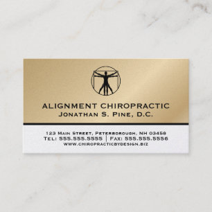 Guld- Metallisk-Look Chiropracticvisitkortar Visitkort