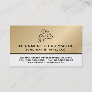 Guld- Metallisk-Look Chiropracticvisitkortar Visitkort
