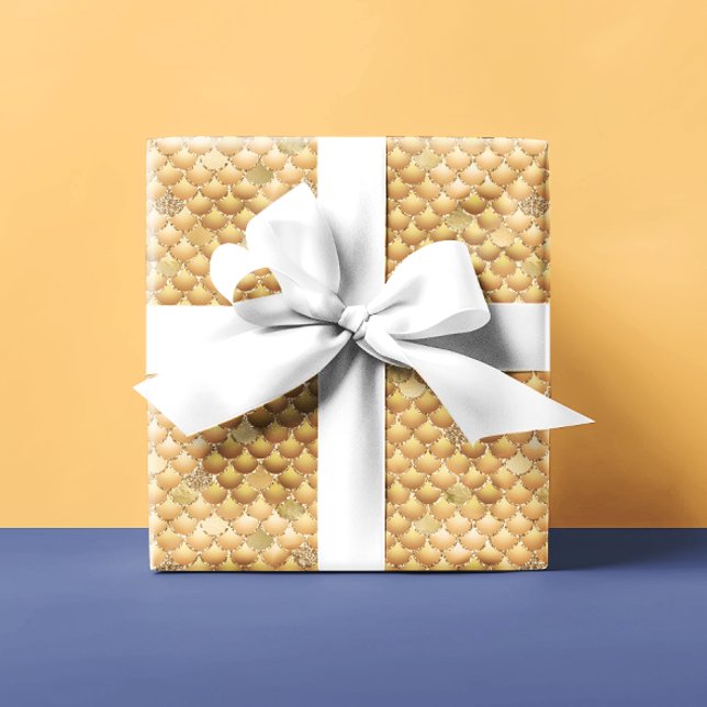 Guld metallisk look  Sirenskvamar Presentpapper (Skapare uppladdad)