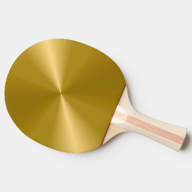 Guld Metallisk Ping Pong Paddle Pingisracket (Sidan)